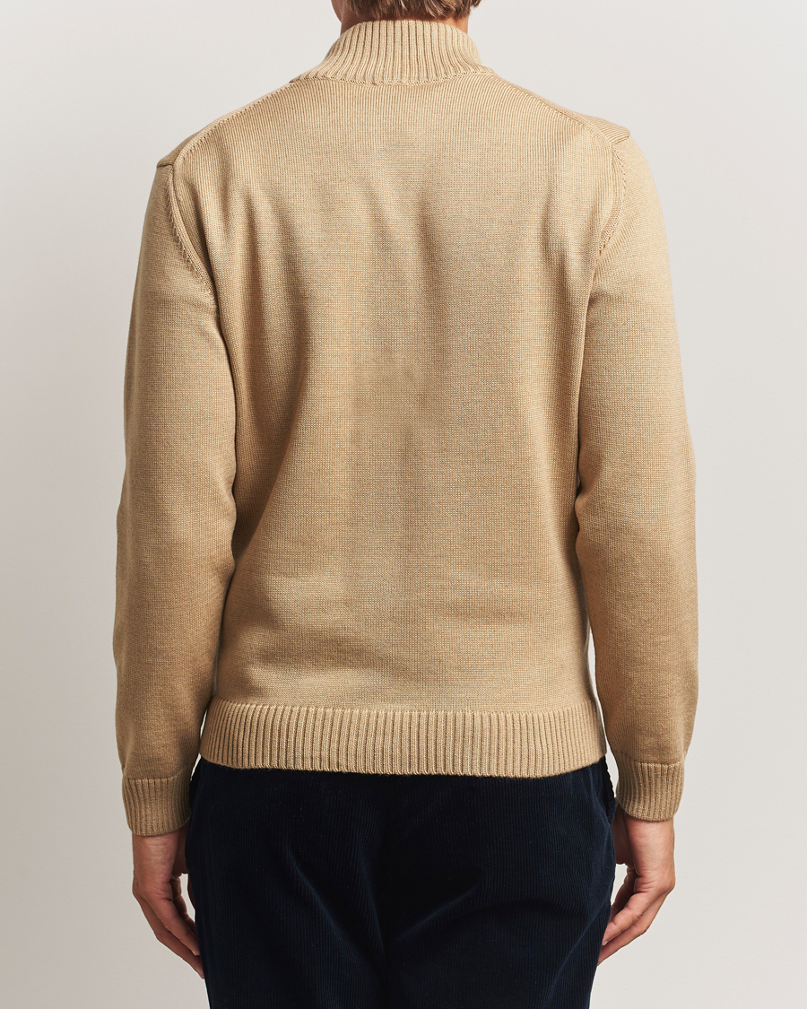 Herre | Trøjer | Stenströms | Chunky Knitted Merino Cardigan Beige