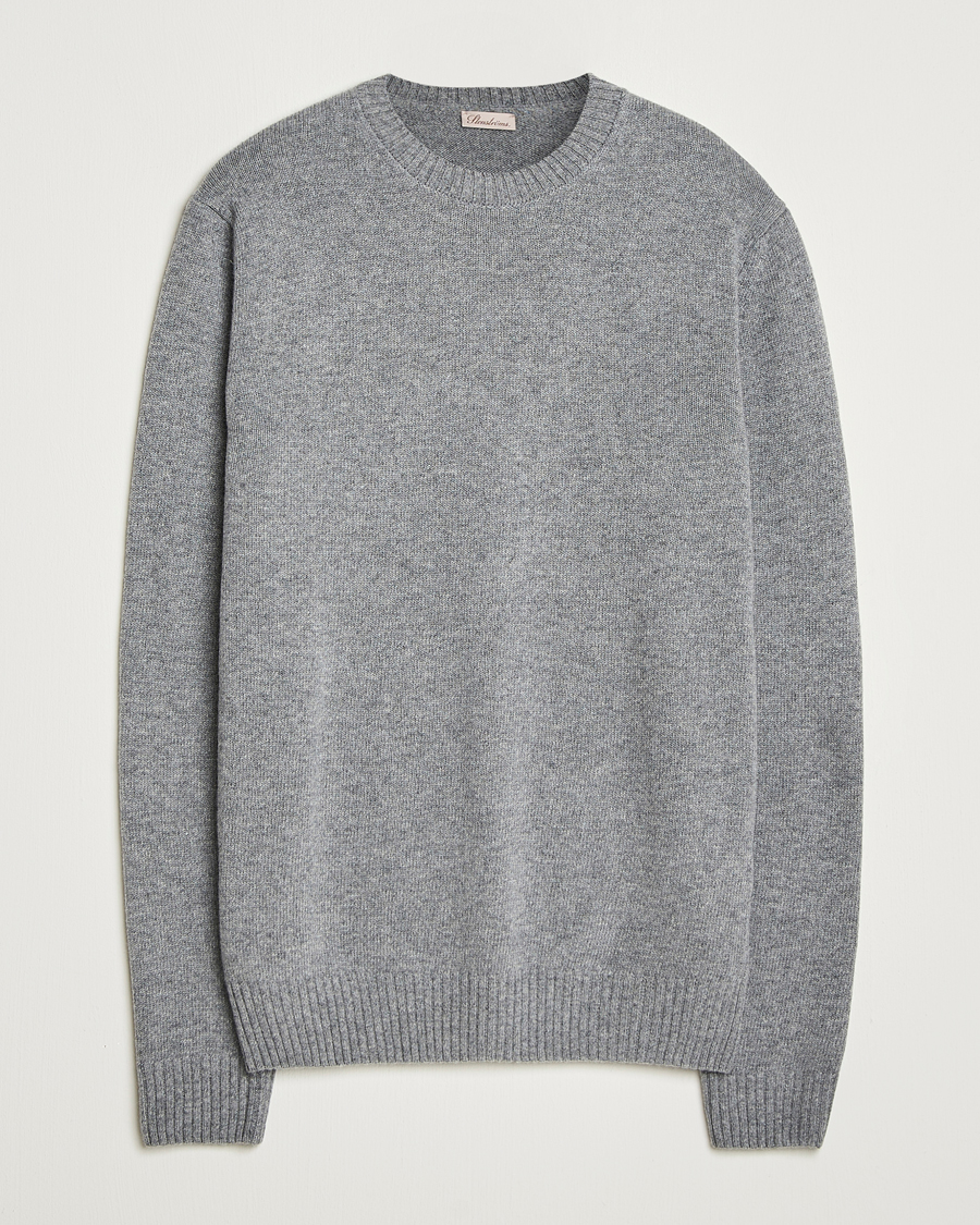 Herre | Trøjer | Stenströms | Brushed Merino Crew Neck Grey