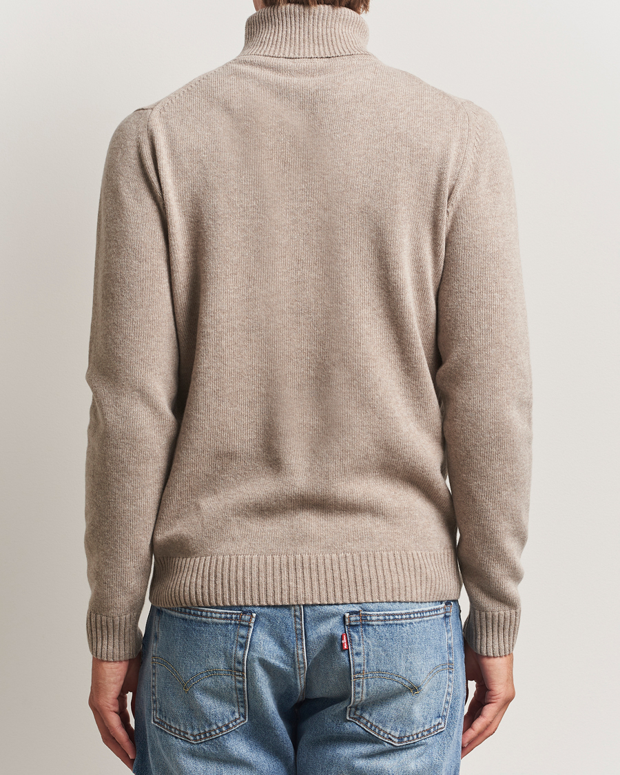 Herre | Trøjer | Stenströms | Brushed Merino Rollneck Light Brown