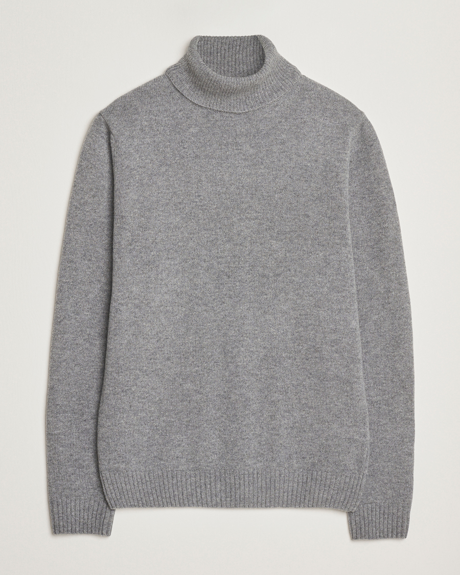 Herre | Trøjer | Stenströms | Brushed Merino Rollneck Grey