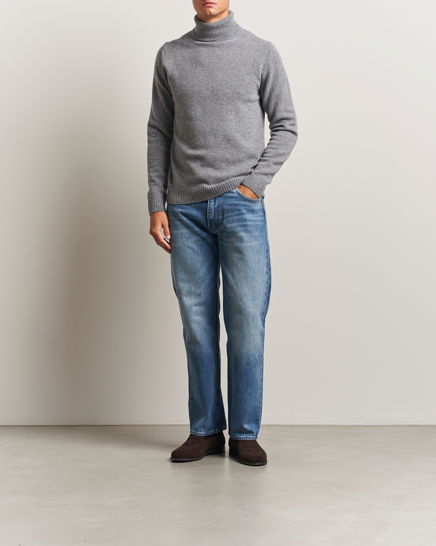 Herre | Trøjer | Stenströms | Brushed Merino Rollneck Grey