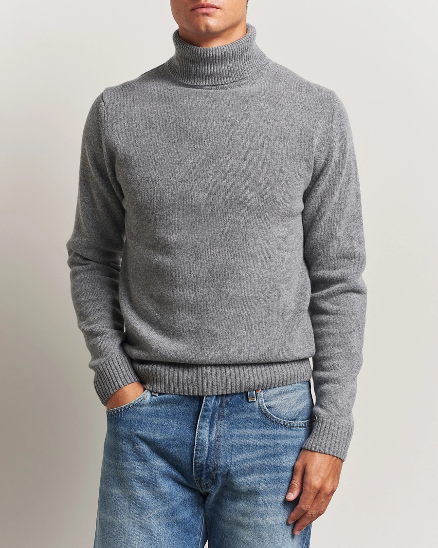 Herre | Trøjer | Stenströms | Brushed Merino Rollneck Grey