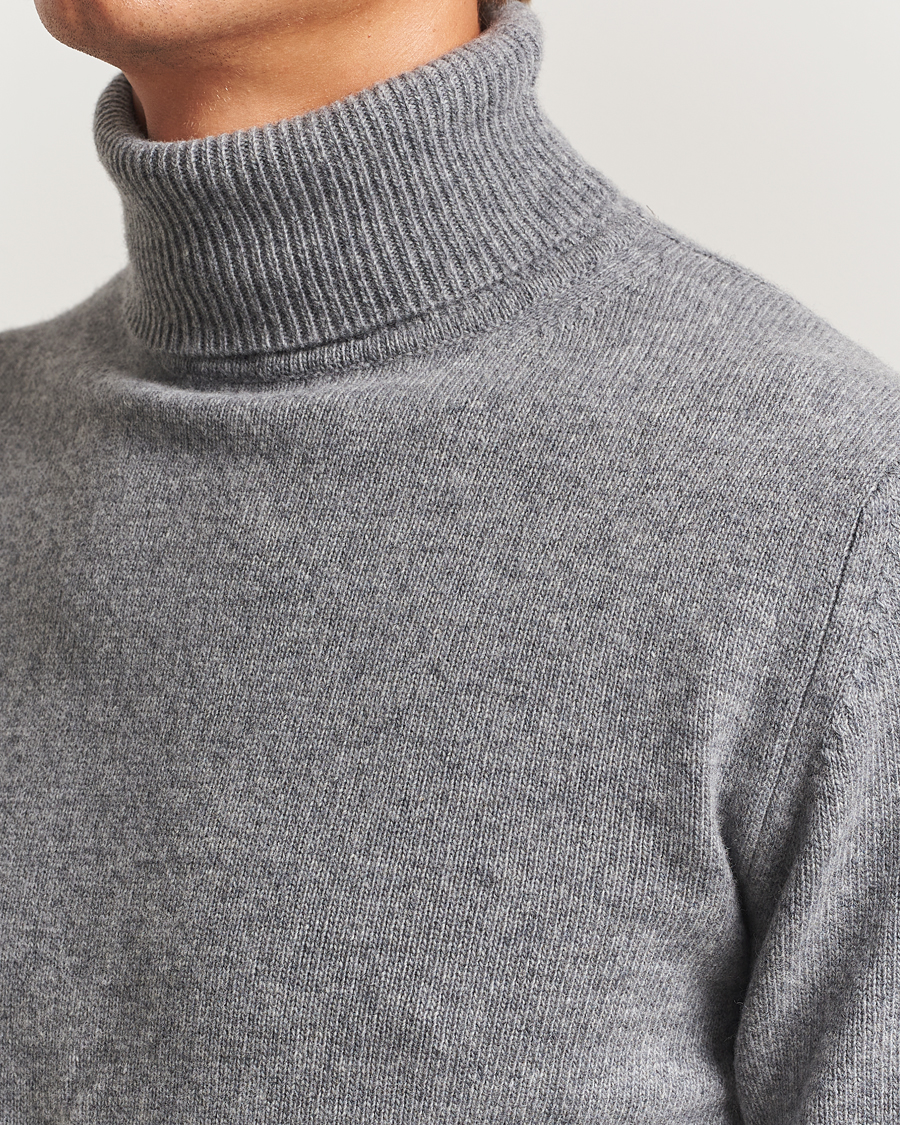 Herre | Trøjer | Stenströms | Brushed Merino Rollneck Grey