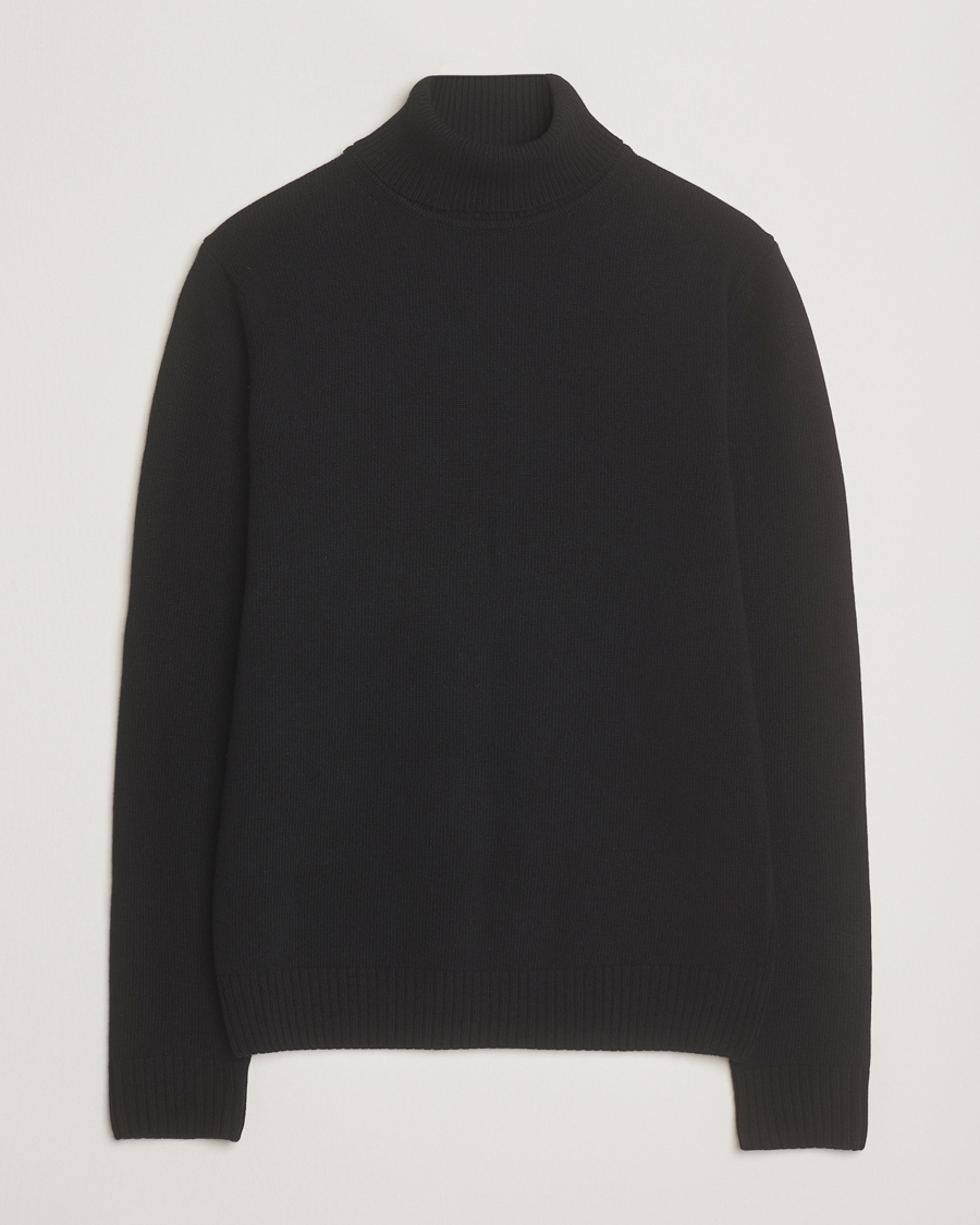 Herre | Trøjer | Stenströms | Brushed Merino Rollneck Black