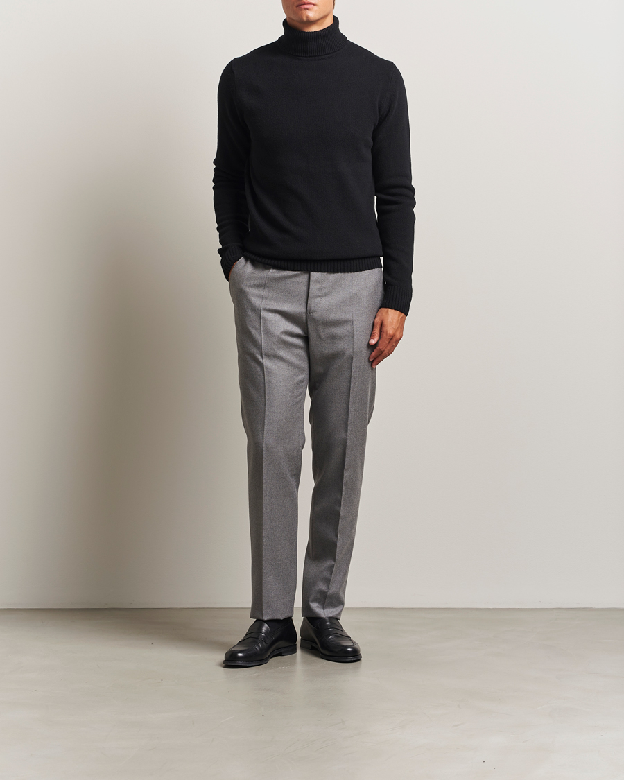 Herre | Trøjer | Stenströms | Brushed Merino Rollneck Black