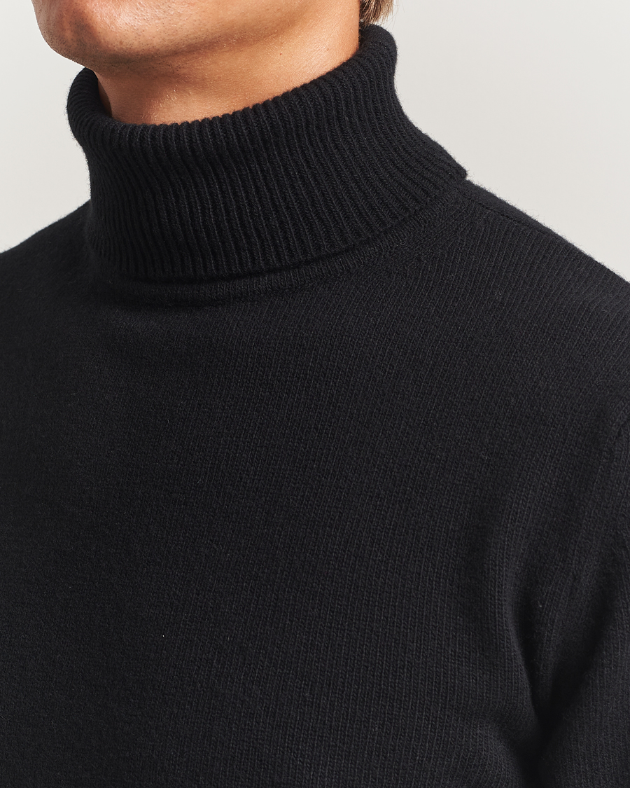Herre | Trøjer | Stenströms | Brushed Merino Rollneck Black