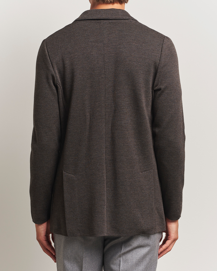 Herre | Blazere & jakker | Stenströms | Milano Knitted Merino Blazer Dark Brown