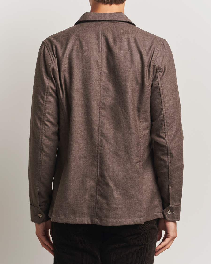 Herre | Skjorter | Stenströms | Wool Overshirt Brown