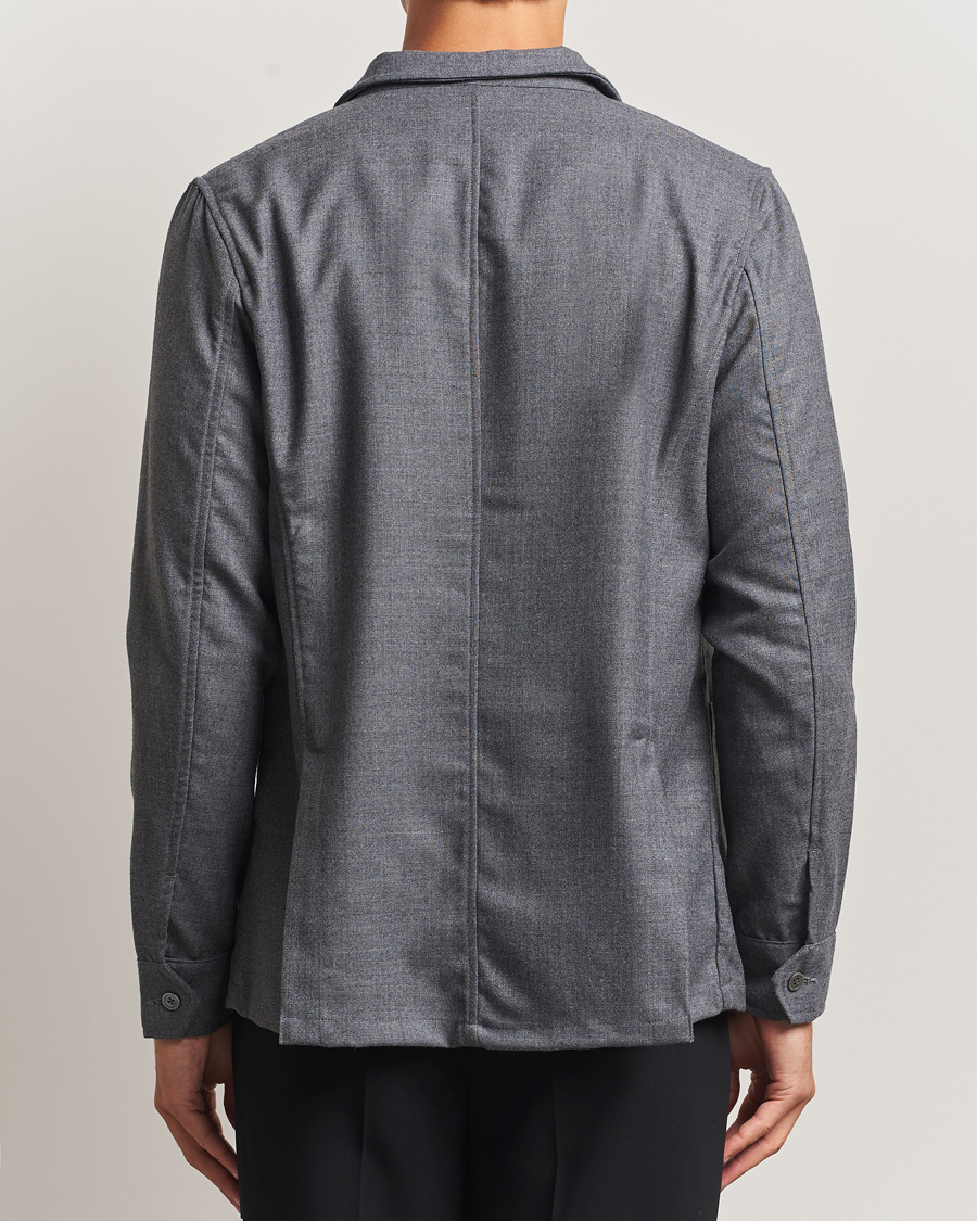 Herre | Skjorter | Stenströms | Wool Overshirt Grey