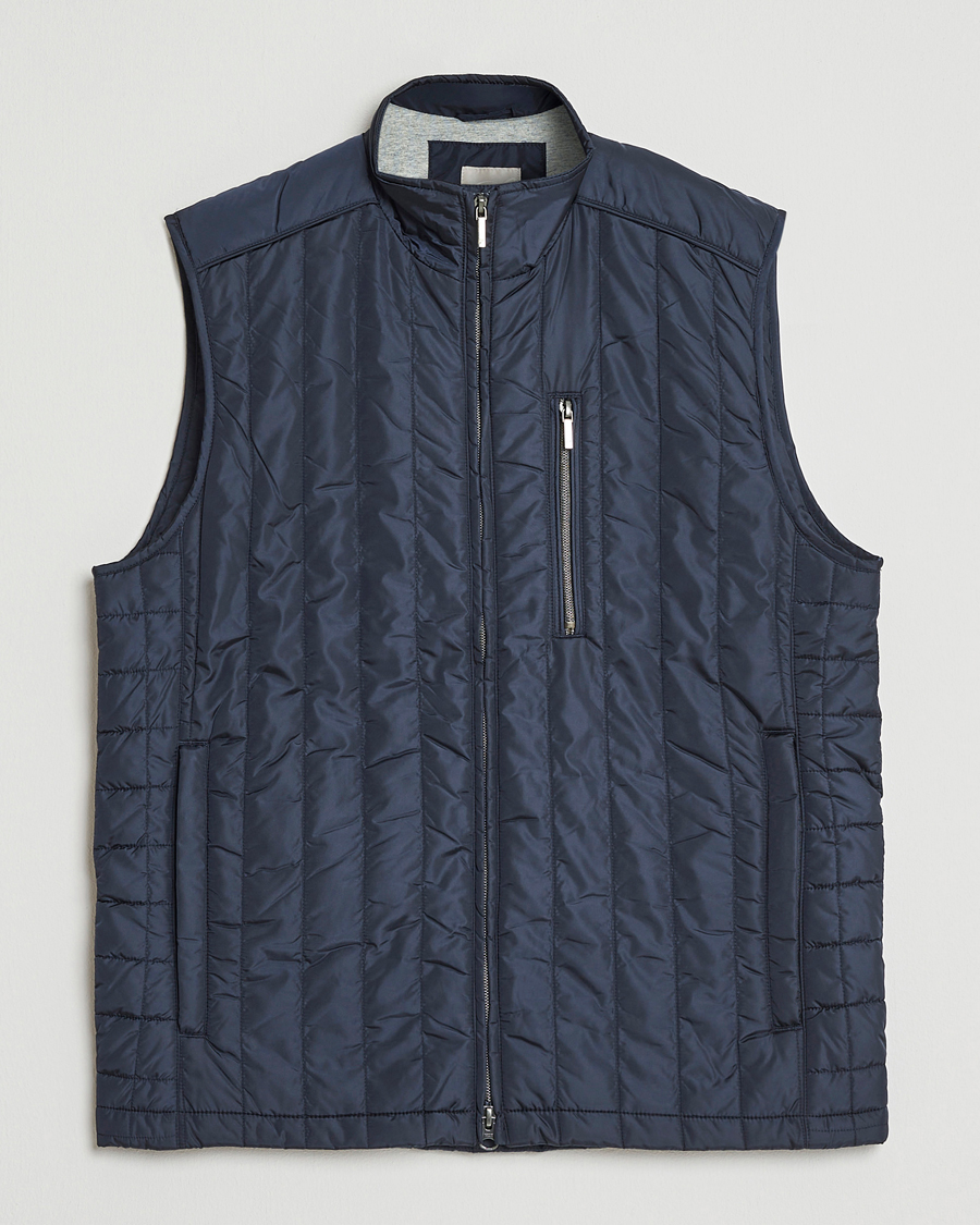 Herre | Veste | Stenströms | Nylon Quilted Light Padded Vest Navy