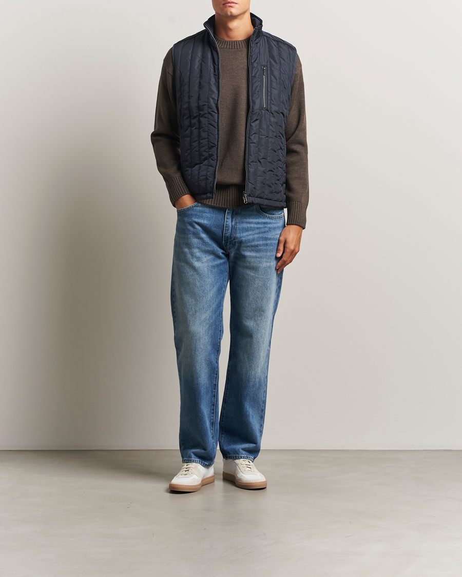 Herre | Veste | Stenströms | Nylon Quilted Light Padded Vest Navy