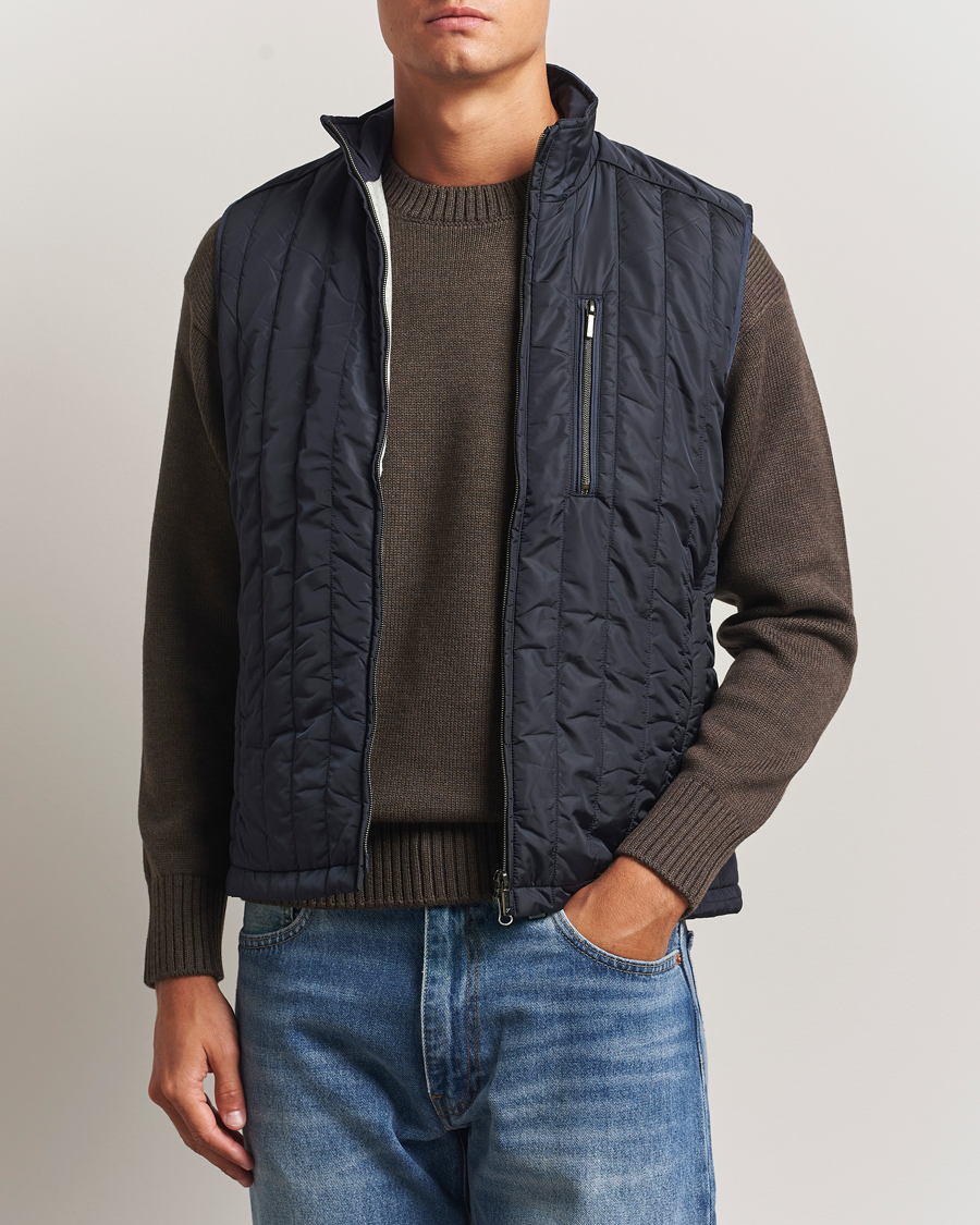 Herre | Veste | Stenströms | Nylon Quilted Light Padded Vest Navy