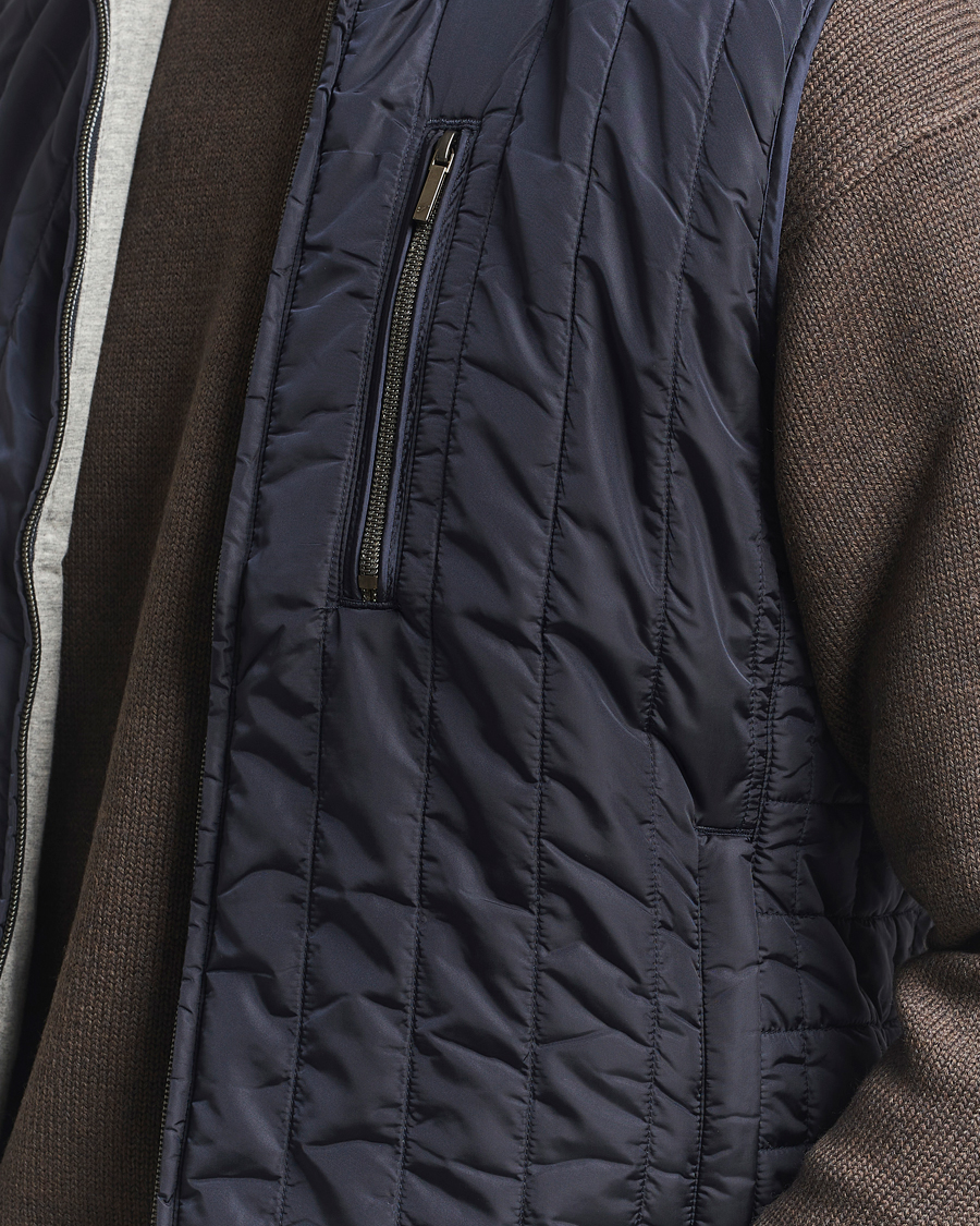Herre | Veste | Stenströms | Nylon Quilted Light Padded Vest Navy