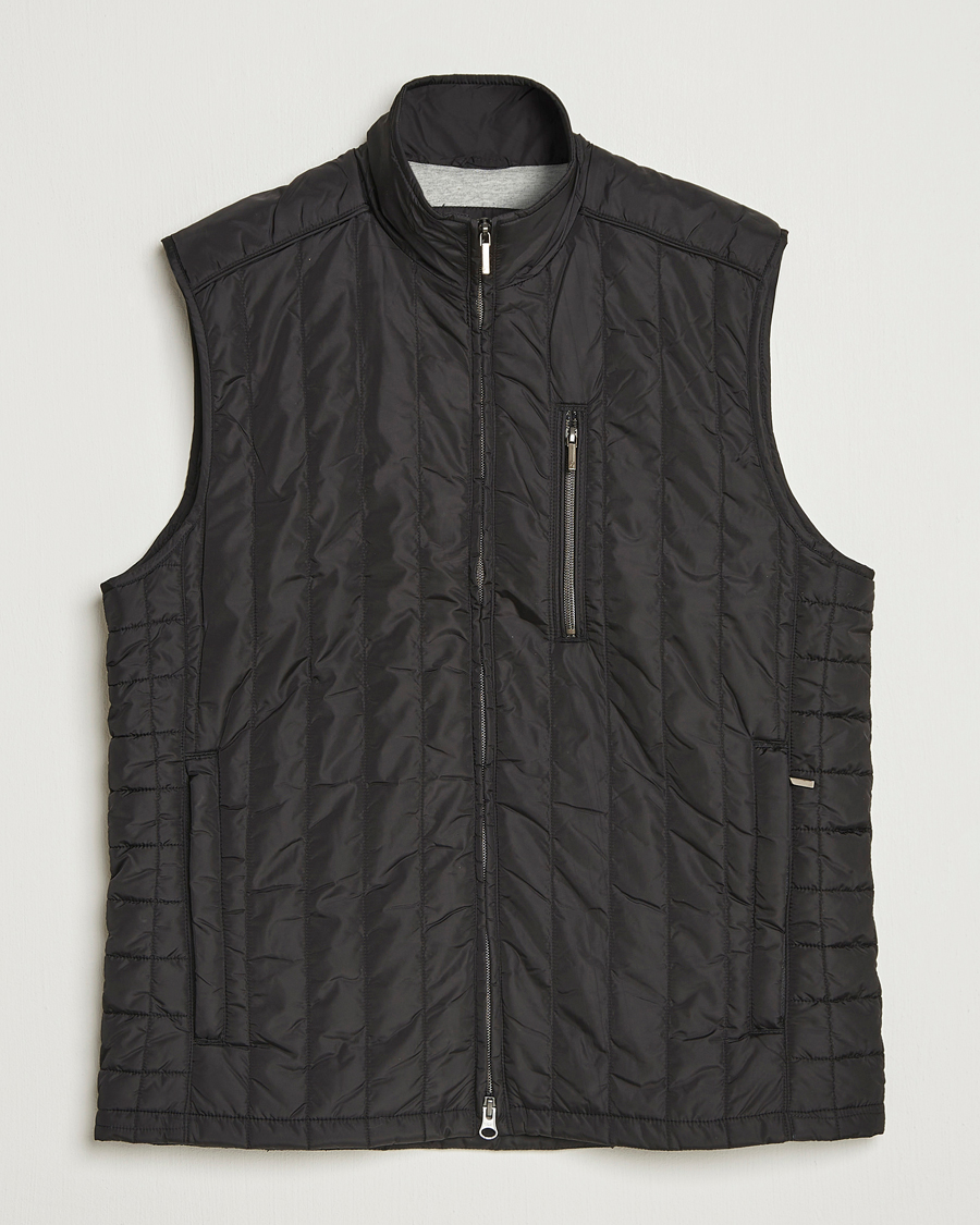 Herre | Veste | Stenströms | Nylon Quilted Light Padded Vest Black