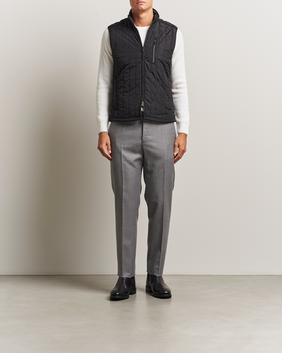 Herre | Veste | Stenströms | Nylon Quilted Light Padded Vest Black