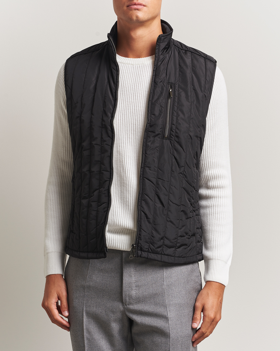 Herre | Veste | Stenströms | Nylon Quilted Light Padded Vest Black
