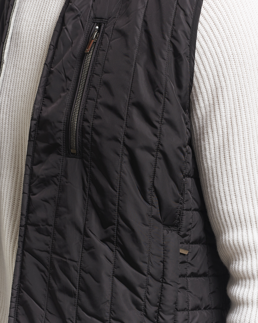 Herre | Veste | Stenströms | Nylon Quilted Light Padded Vest Black
