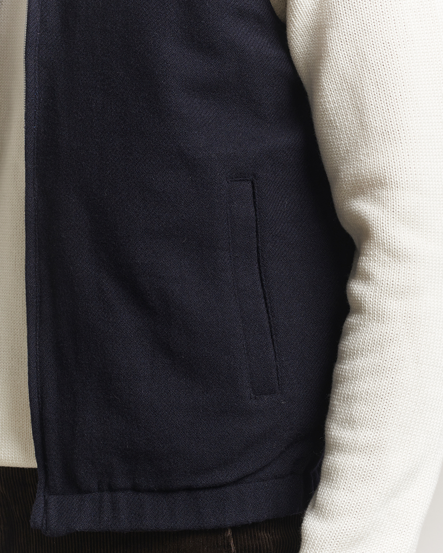 Herre | Veste | Stenströms | Reversible Wool Vest Navy