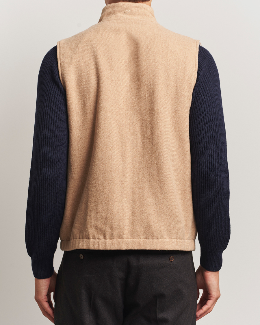 Herre | Veste | Stenströms | Reversible Wool Vest Beige