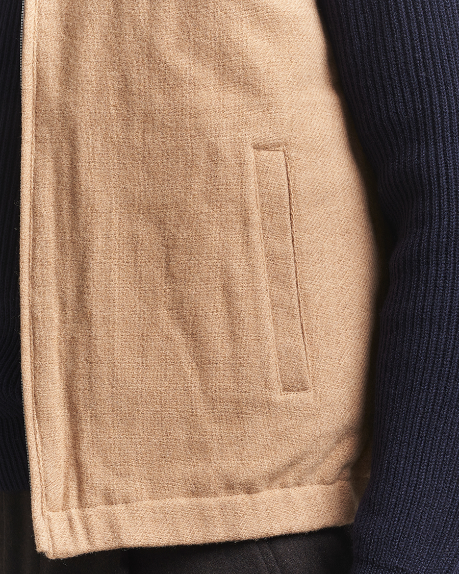 Herre | Veste | Stenströms | Reversible Wool Vest Beige