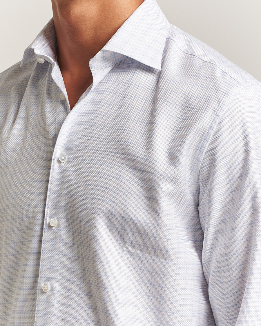 Herre | Skjorter | Stenströms | Regular Fit Structure Cut Away Shirt White