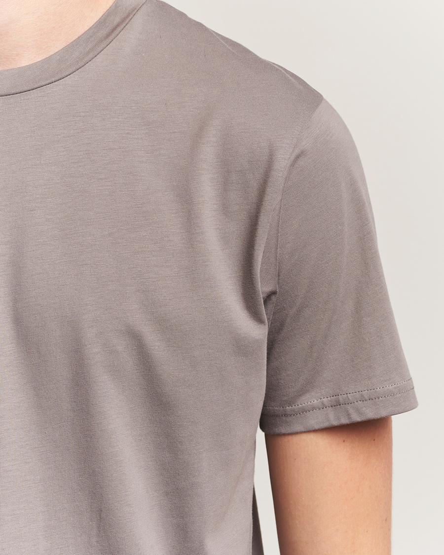 Herre | T-Shirts | Sunspel | Riviera Midweight T-Shirt Iron Grey