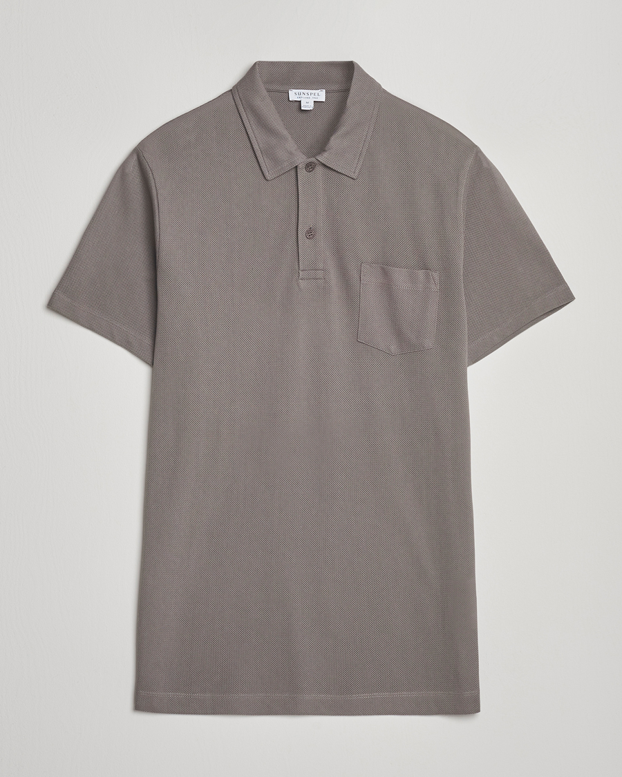 Herre | Polotrøjer | Sunspel | Riviera Polo Shirt Iron Grey