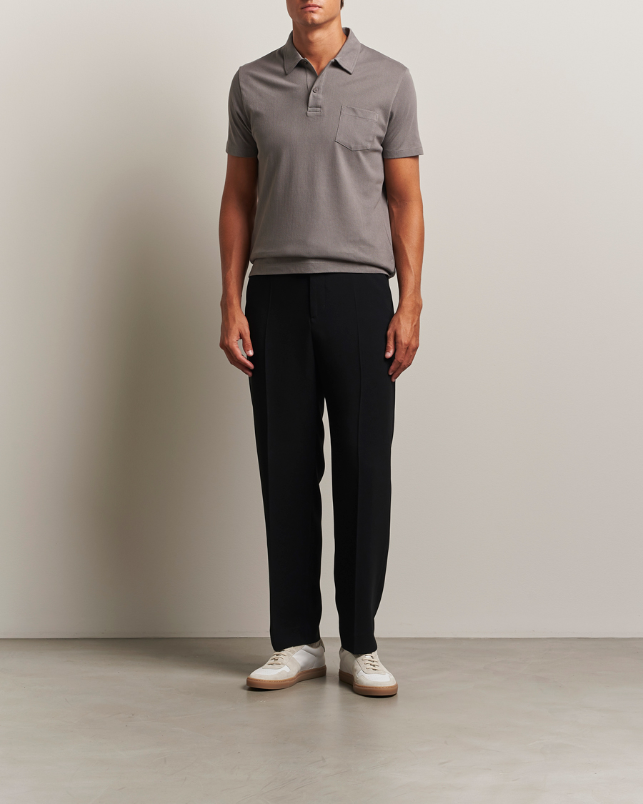 Herre | Polotrøjer | Sunspel | Riviera Polo Shirt Iron Grey