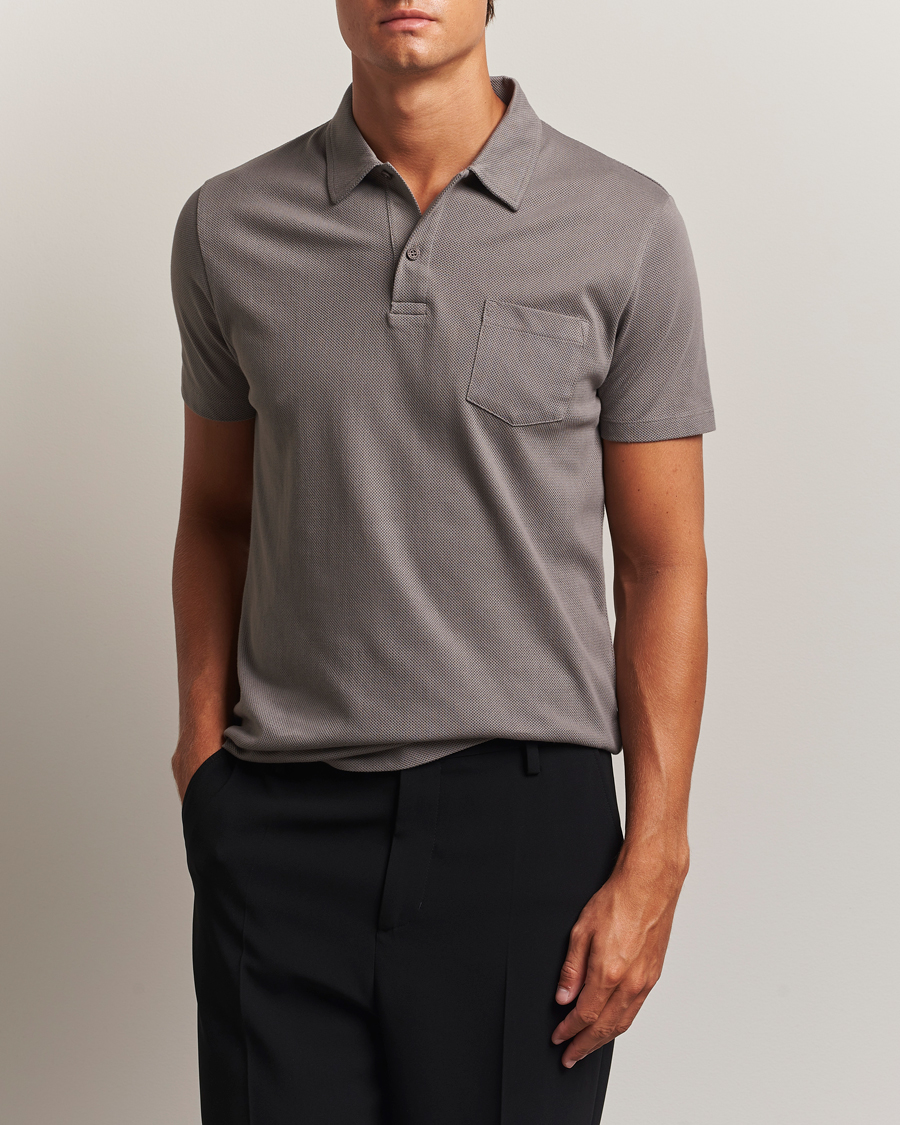 Herre | Polotrøjer | Sunspel | Riviera Polo Shirt Iron Grey