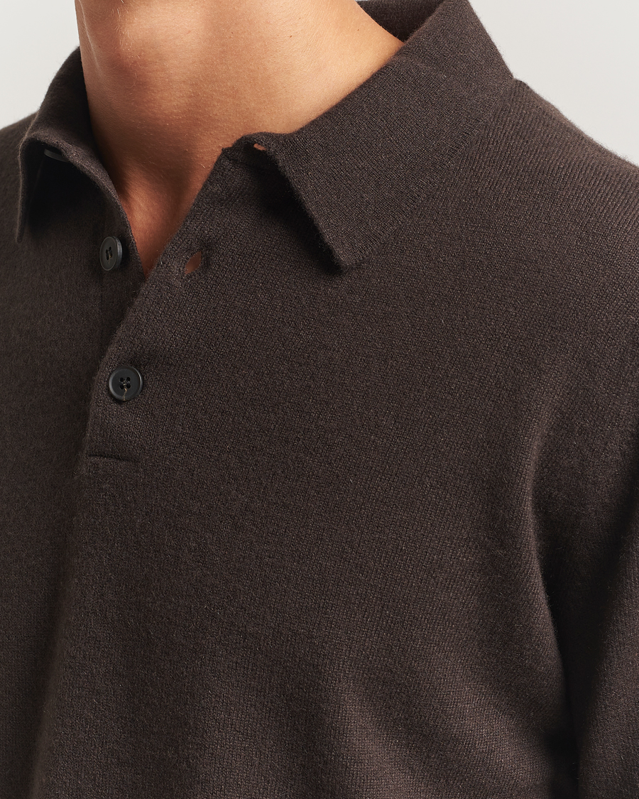 Herre | Trøjer | Sunspel | Cashmere Polo Truffle