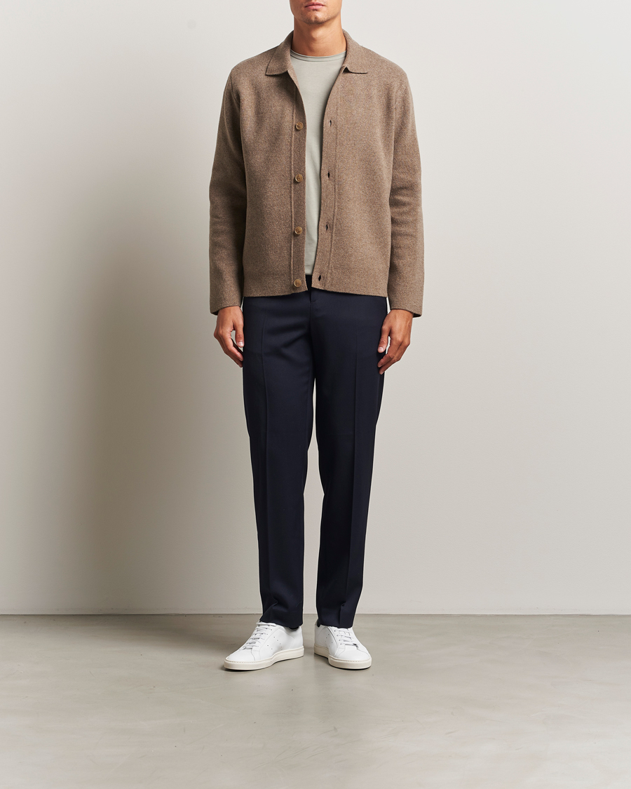 Herre | Trøjer | Sunspel | Doubleface Wool Jacket Mink
