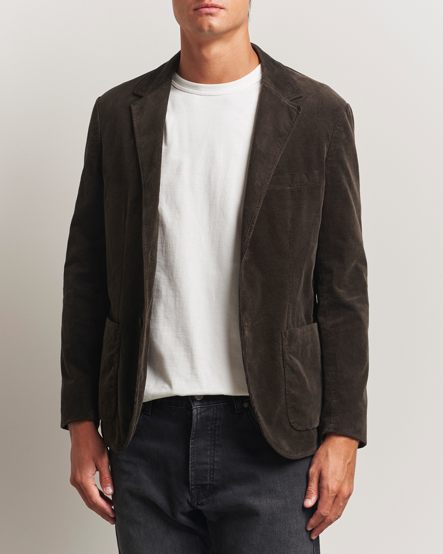 Herre | Blazere & jakker | Sunspel | Relaxed Corduroy Blazer Coffee