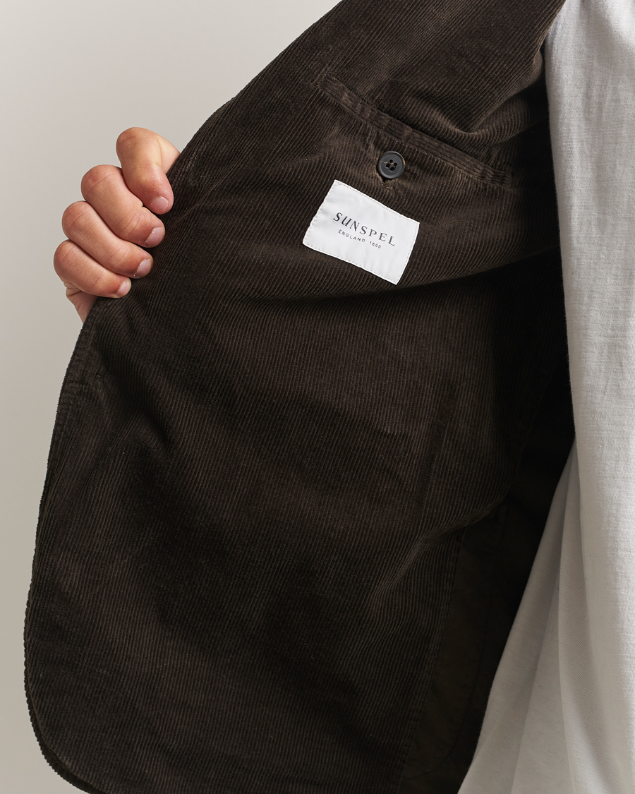 Herre | Blazere & jakker | Sunspel | Relaxed Corduroy Blazer Coffee
