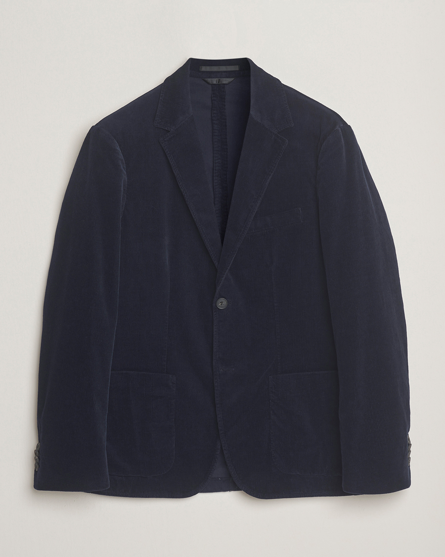 Herre | Blazere & jakker | Sunspel | Relaxed Corduroy Blazer Navy
