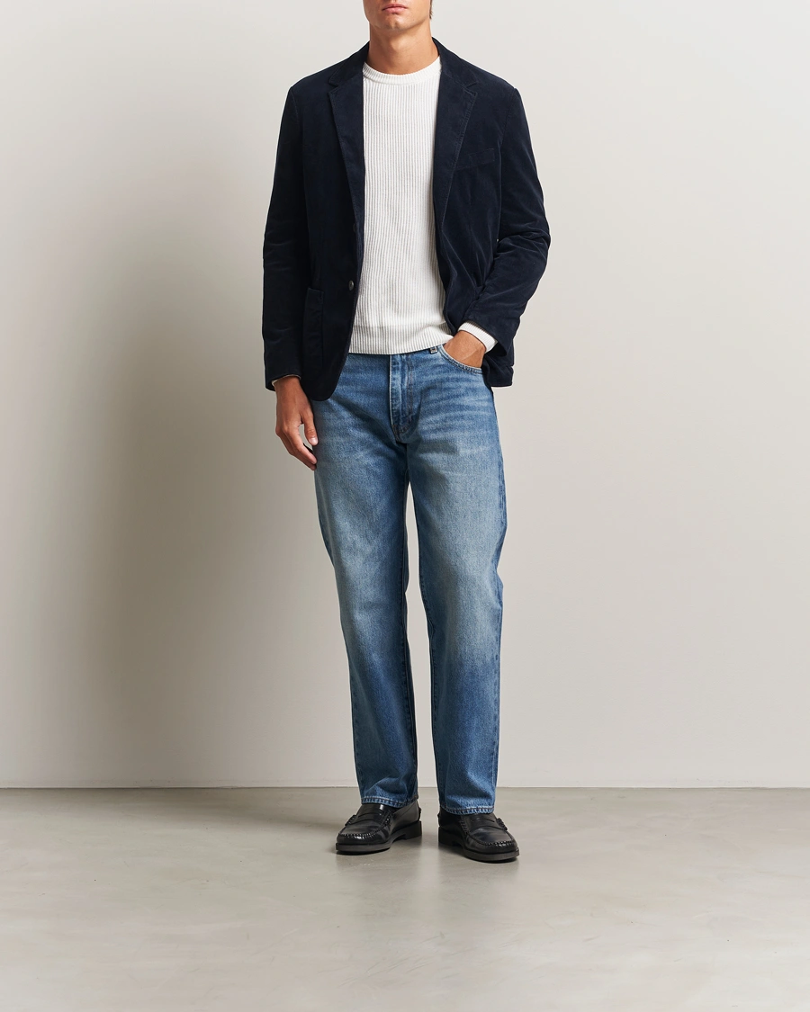 Herre | Blazere & jakker | Sunspel | Relaxed Corduroy Blazer Navy