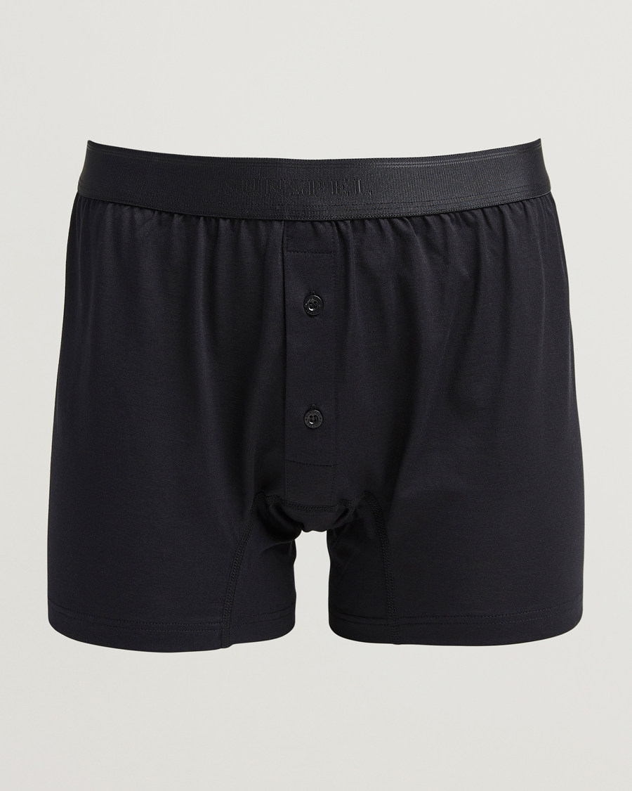 Herre | Undertøj | Sunspel | Superfine Two Button Cotton Black
