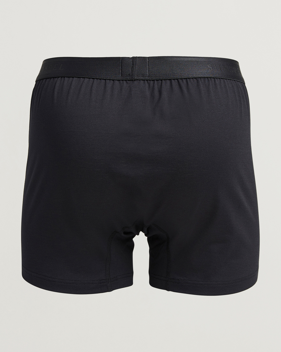 Herre | Undertøj | Sunspel | Superfine Two Button Cotton Black