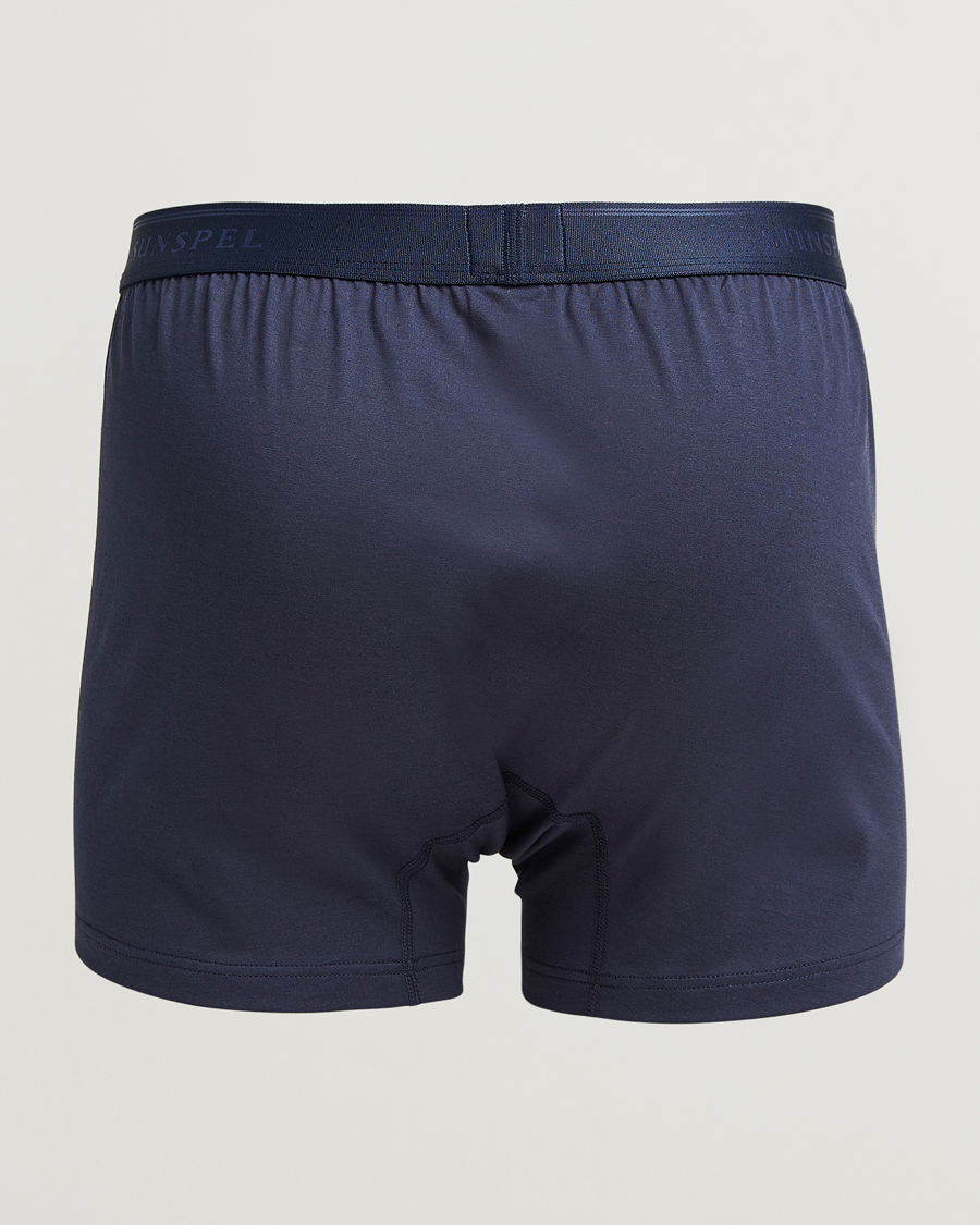 Herre | Undertøj | Sunspel | Superfine Two Button Cotton Navy