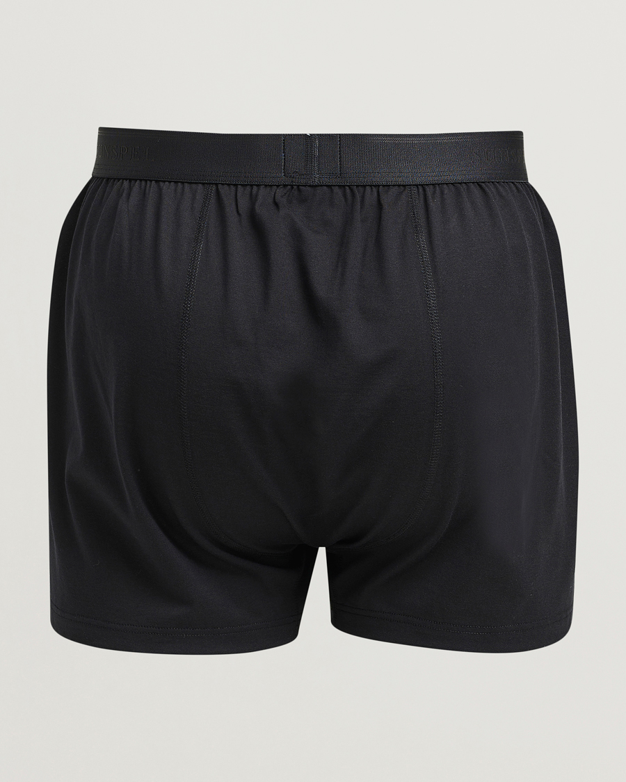 Herre | Undertøj | Sunspel | Superfine One Button Boxer Black