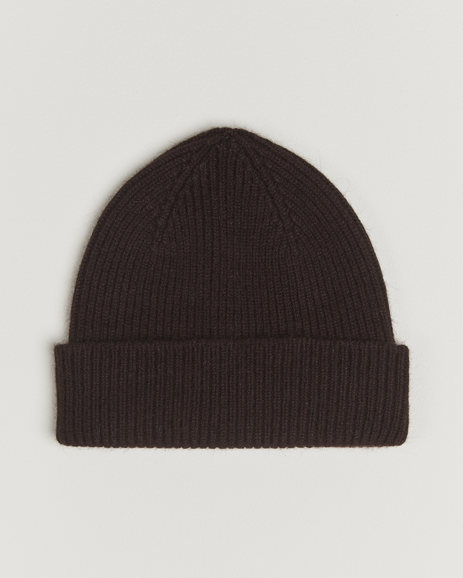 Herre | Huer | Le Bonnet | Lambswool/Caregora Beanie Espresso