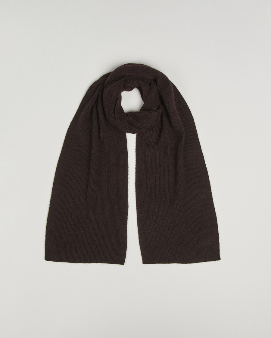 Herre | Halstørklæder | Le Bonnet | Lambswool/Caregora Scarf Espresso
