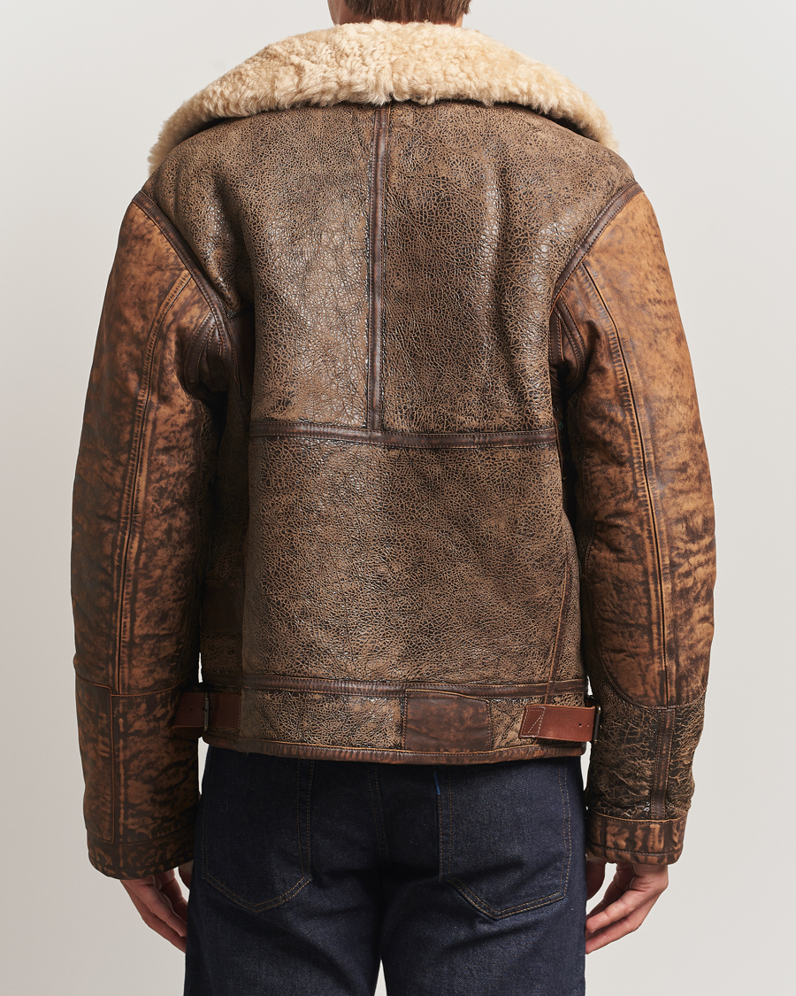 Herre | Jakker | Polo Ralph Lauren | Sherling Lined Bomber Jacket Brown Earth