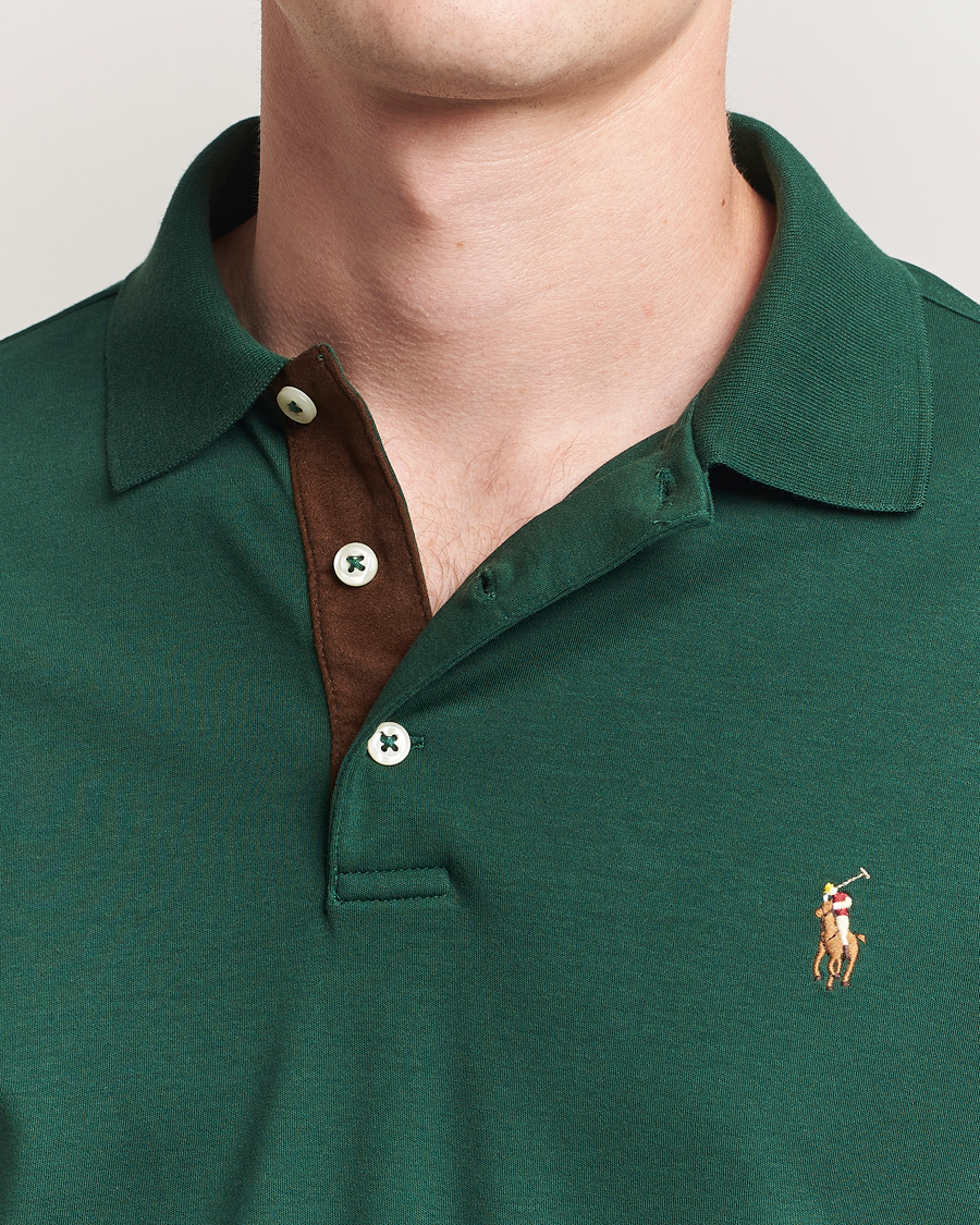 Herre | Polotrøjer | Polo Ralph Lauren | Pima Cotton Custom Slim Fit LS Polo Vintage Pine