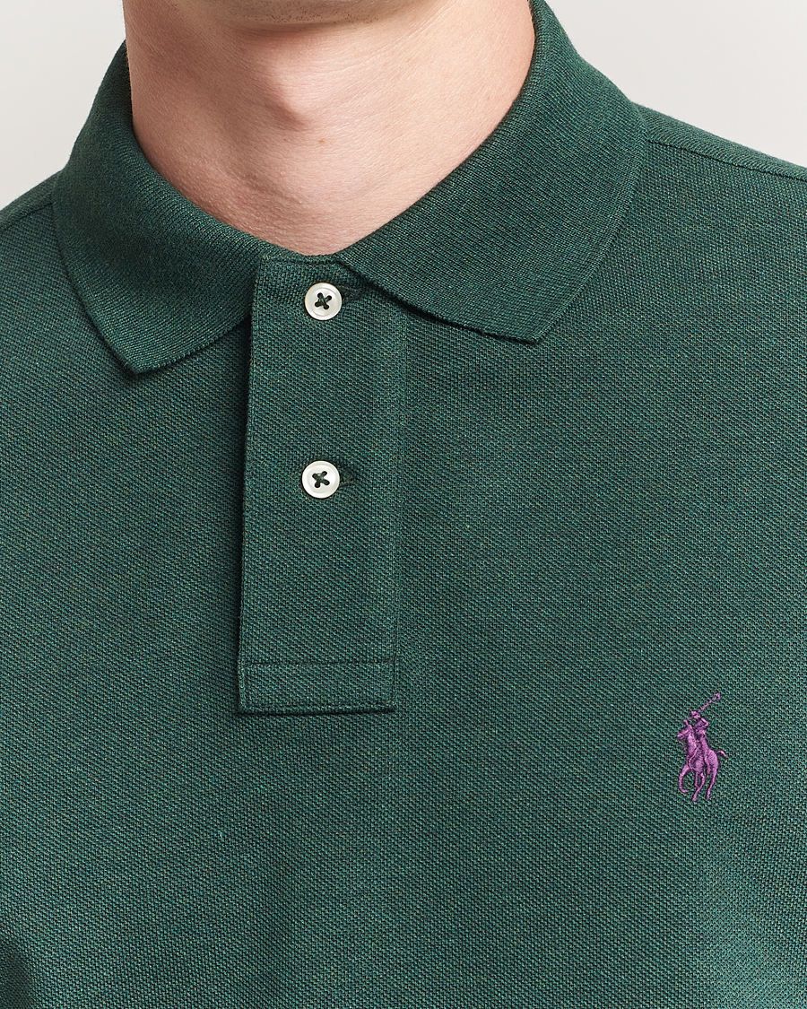 Herre | Polotrøjer | Polo Ralph Lauren | Custom Slim Fit Long Sleeve Polo Scotch Pine Heather
