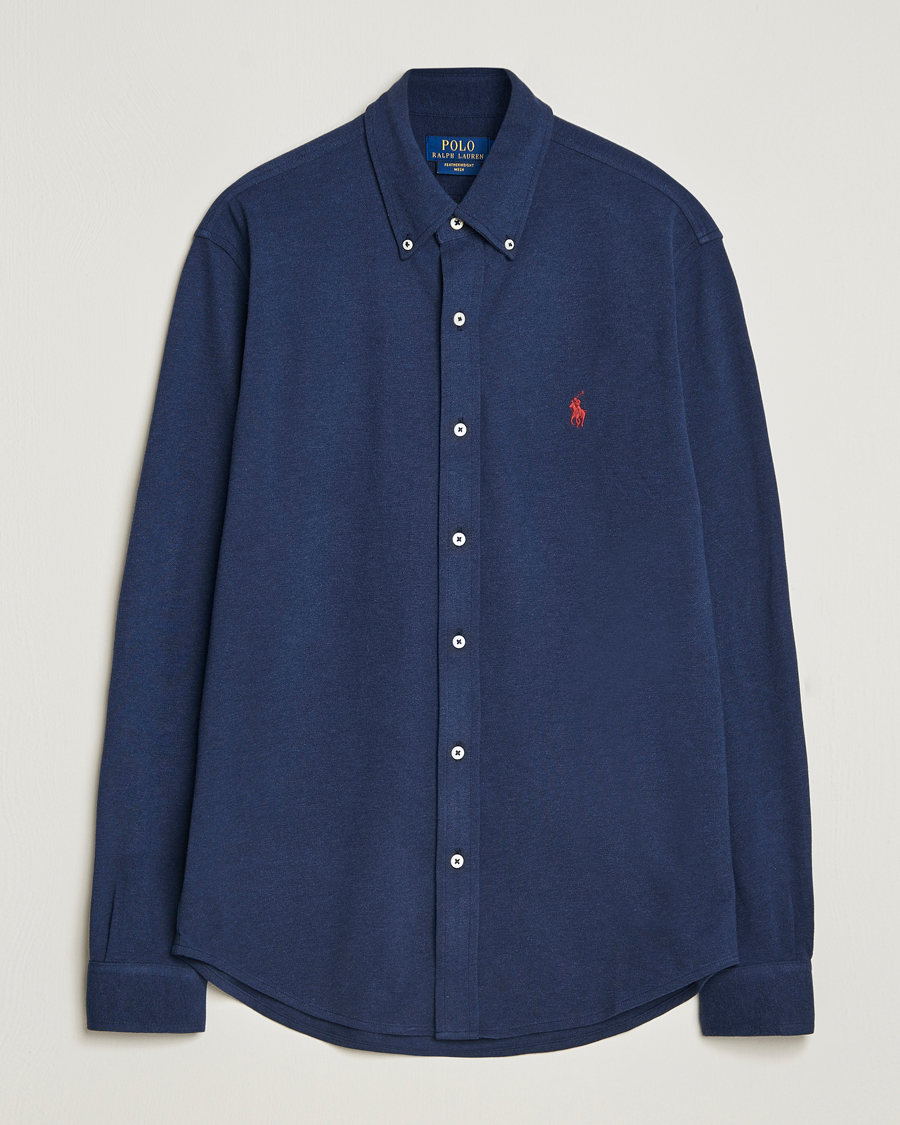 Herre | Skjorter | Polo Ralph Lauren | Featherweight Mesh Shirt Spring Navy Heather