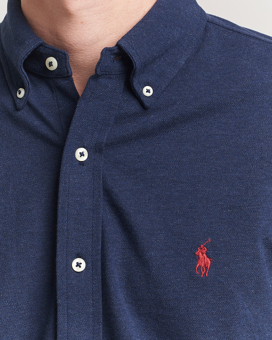 Herre | Skjorter | Polo Ralph Lauren | Featherweight Mesh Shirt Spring Navy Heather