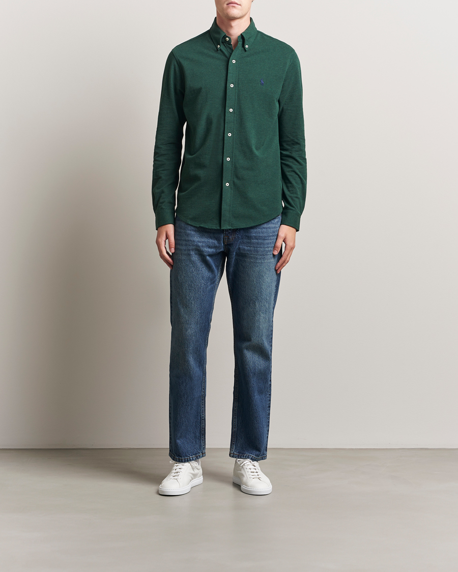Herre | Skjorter | Polo Ralph Lauren | Featherweight Mesh Shirt Scotch Pine Heather