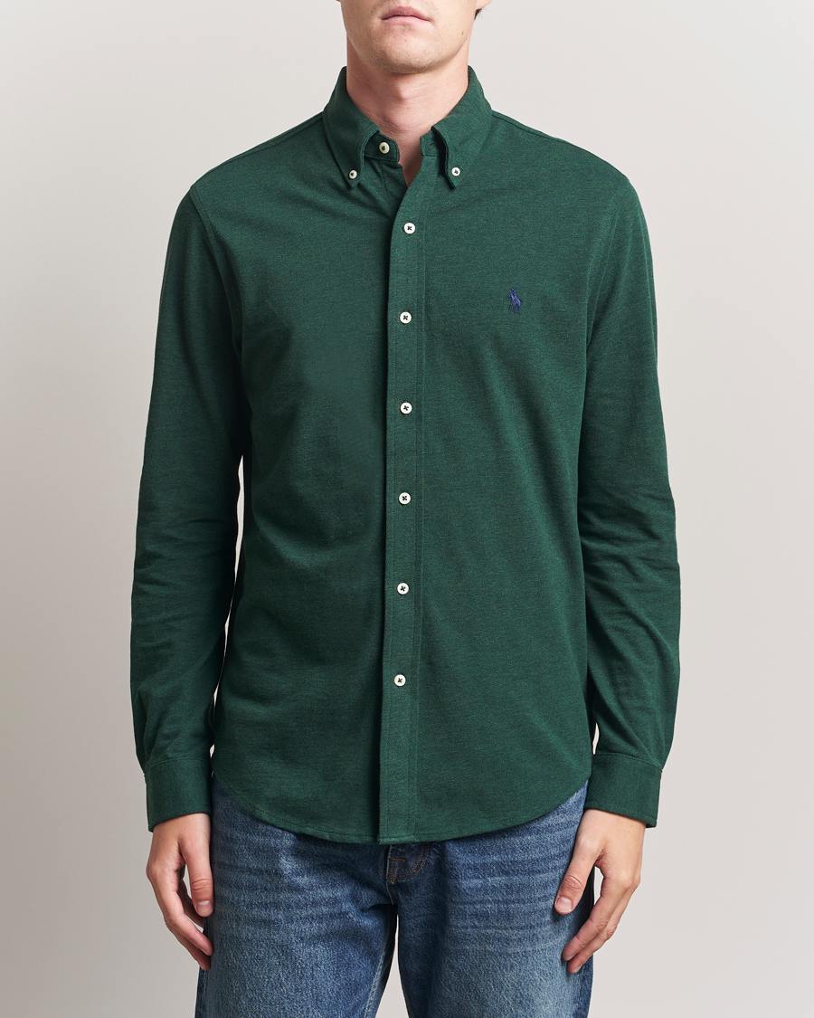 Herre | Skjorter | Polo Ralph Lauren | Featherweight Mesh Shirt Scotch Pine Heather
