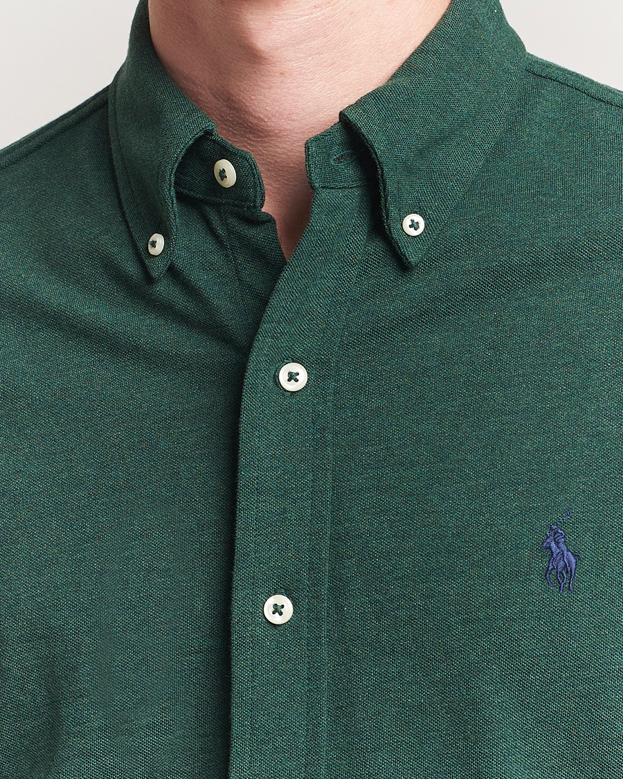 Herre | Skjorter | Polo Ralph Lauren | Featherweight Mesh Shirt Scotch Pine Heather