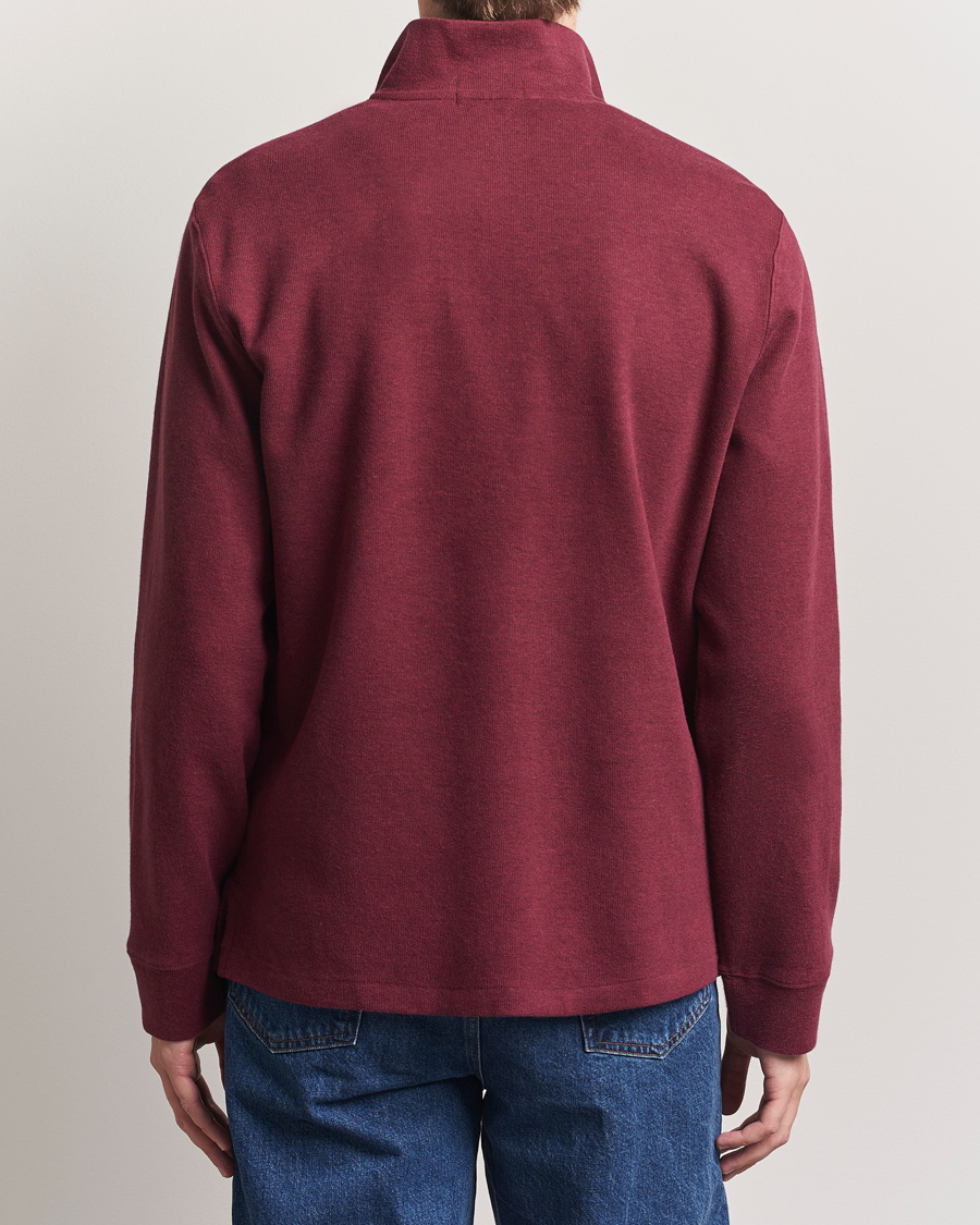 Herre | Trøjer | Polo Ralph Lauren | Double Knit Jaquard Half Zip Sweater Wine Heather